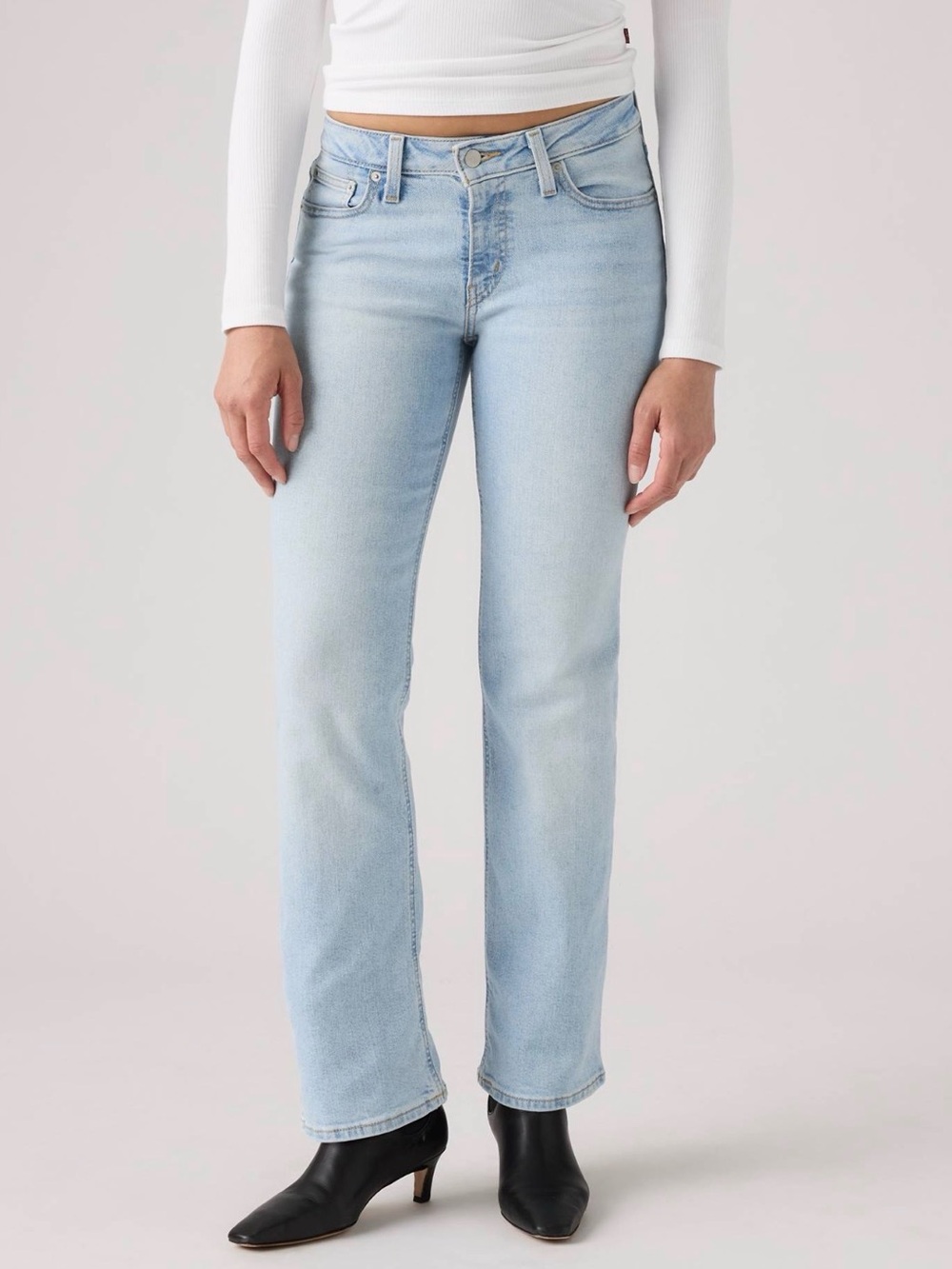 Levi's Light Wash Wide Leg Jeans - Pale Blue